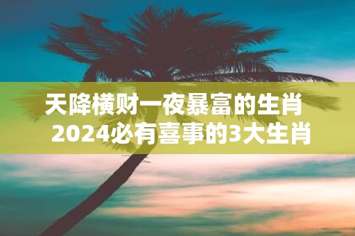 天降横财一夜暴富的生肖 2025必有喜事的3大生肖