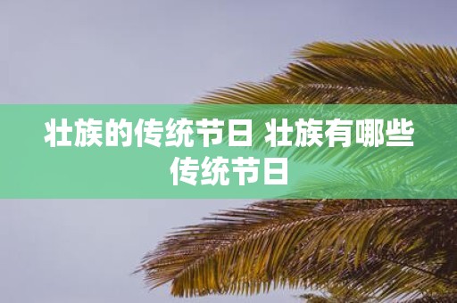 壮族的传统节日 壮族有哪些传统节日