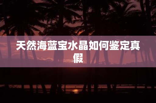 天然海蓝宝水晶如何鉴定真假