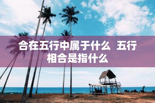 合在五行中属于什么 五行相合是指什么