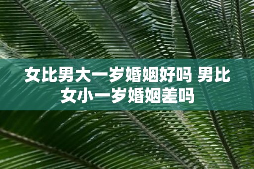 女比男大一岁婚姻好吗 男比女小一岁婚姻差吗