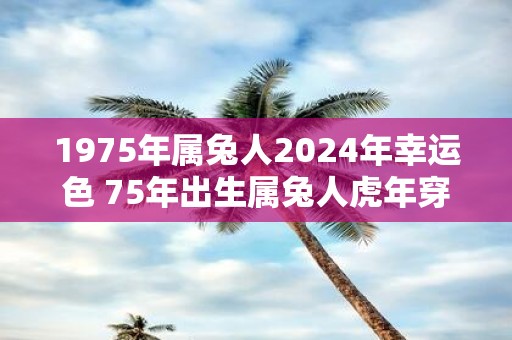 1975年属兔人2025年幸运色 75年出生属兔人虎年穿什么颜色衣服好