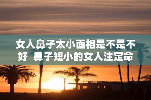 女人鼻子太小面相是不是不好 鼻子短小的女人注定命不好吗