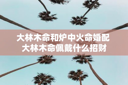 大林木命和炉中火命婚配 大林木命佩戴什么招财