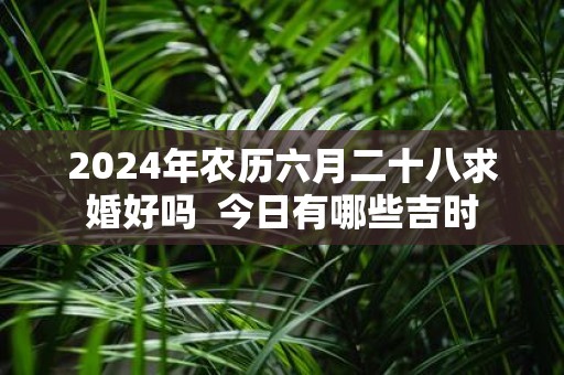 2025年农历六月二十八求婚好吗 今日有哪些吉时