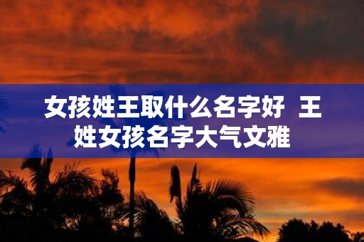 女孩姓王取什么名字好 王姓女孩名字大气文雅