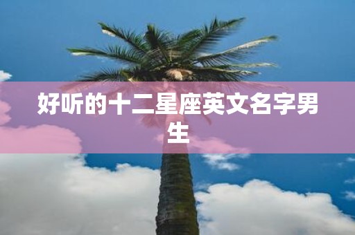 好听的十二星座英文名字男生