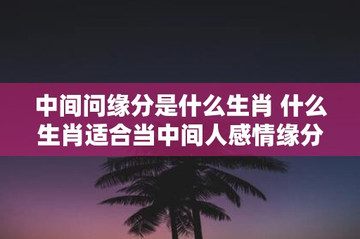 中间问缘分是什么生肖 什么生肖适合当中间人感情缘分好