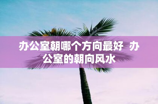 办公室朝哪个方向最好 办公室的朝向风水