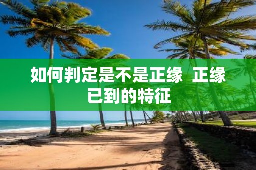 如何判定是不是正缘 正缘已到的特征