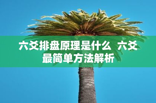 六爻排盘原理是什么 六爻最简单方法解析