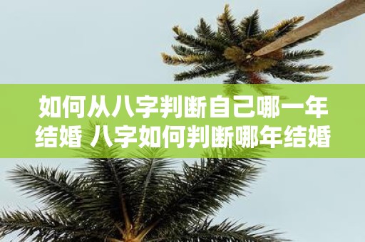如何从八字判断自己哪一年结婚 八字如何判断哪年结婚