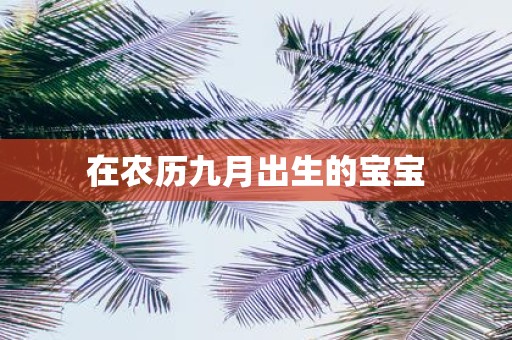在农历九月出生的宝宝