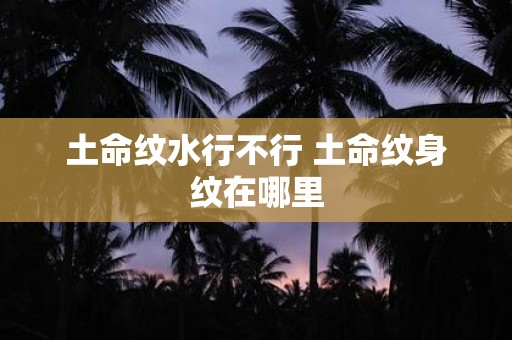 土命纹水行不行 土命纹身纹在哪里