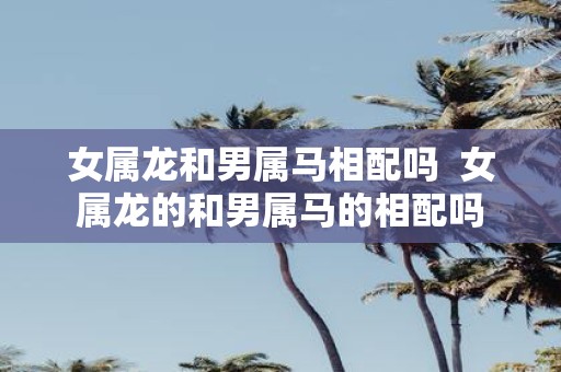 女属龙和男属马相配吗 女属龙的和男属马的相配吗