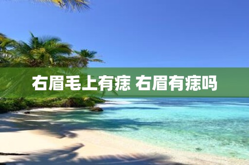 右眉毛上有痣 右眉有痣吗