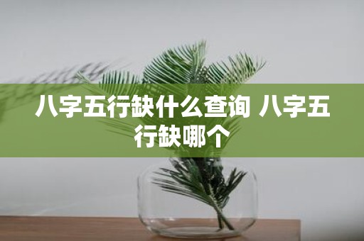 八字五行缺什么查询 八字五行缺哪个