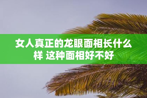 女人真正的龙眼面相长什么样 这种面相好不好