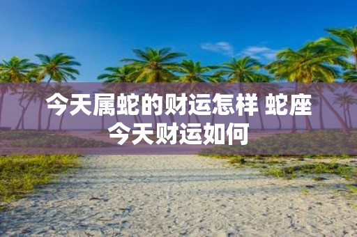 今天属蛇的财运怎样 蛇座今天财运如何