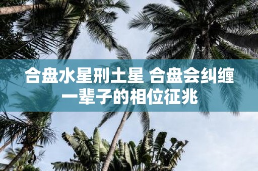 合盘水星刑土星 合盘会纠缠一辈子的相位征兆
