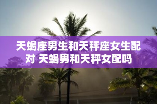 天蝎座男生和天秤座女生配对 天蝎男和天秤女配吗