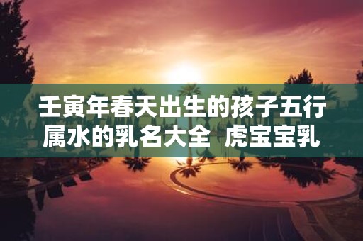 壬寅年春天出生的孩子五行属水的乳名大全 虎宝宝乳名宜用字