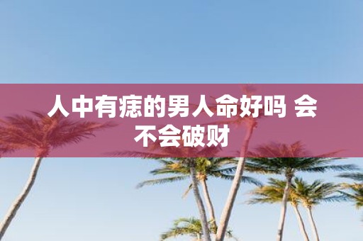 人中有痣的男人命好吗 会不会破财
