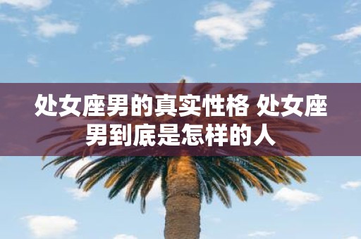 处女座男的真实性格 处女座男到底是怎样的人