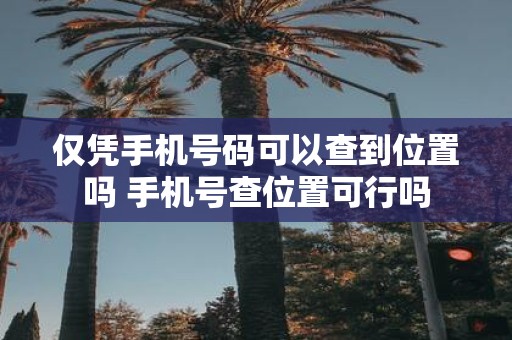 仅凭手机号码可以查到位置吗 手机号查位置可行吗