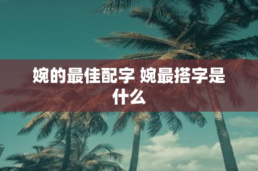 婉的最佳配字 婉最搭字是什么