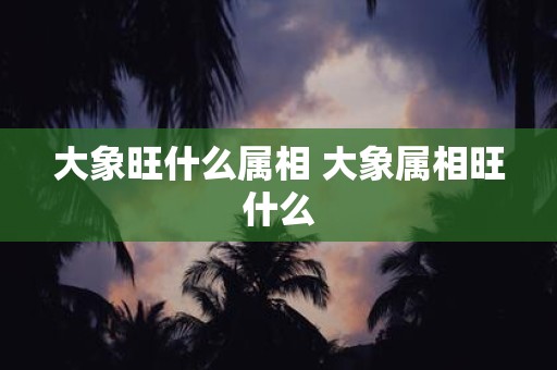 大象旺什么属相 大象属相旺什么