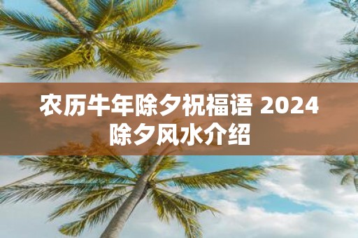 农历牛年除夕祝福语 2025除夕风水介绍