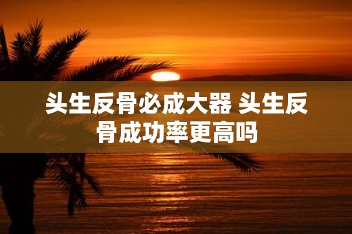头生反骨必成大器 头生反骨成功率更高吗
