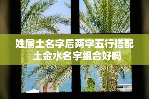 姓属土名字后两字五行搭配 土金水名字组合好吗