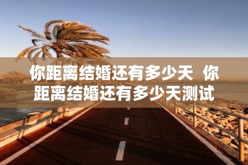 你距离结婚还有多少天 你距离结婚还有多少天测试