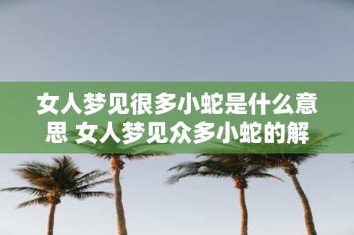 女人梦见很多小蛇是什么意思 女人梦见众多小蛇的解析