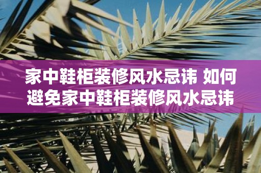 家中鞋柜装修风水忌讳 如何避免家中鞋柜装修风水忌讳