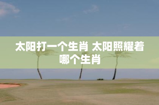 太阳打一个生肖 太阳照耀着哪个生肖