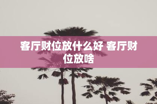 客厅财位放什么好 客厅财位放啥