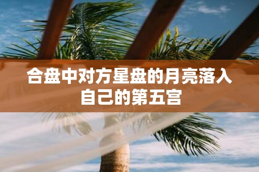合盘中对方星盘的月亮落入自己的第五宫