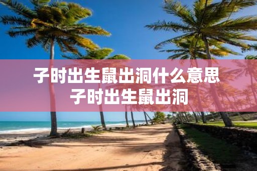 子时出生鼠出洞什么意思 子时出生鼠出洞