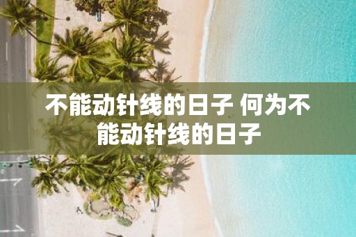 不能动针线的日子 何为不能动针线的日子