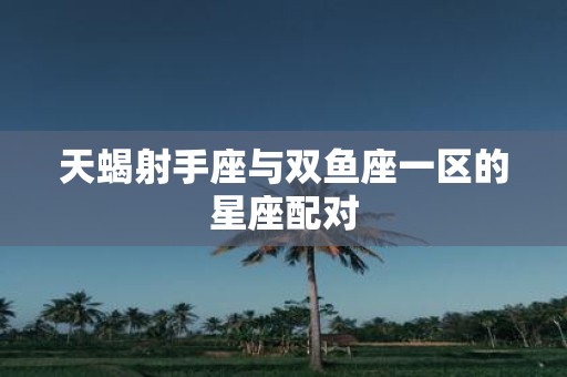 天蝎射手座与双鱼座一区的星座配对