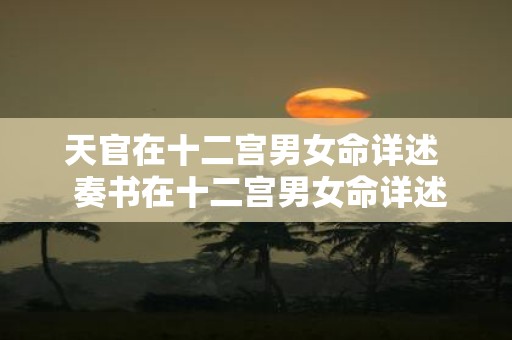 天官在十二宫男女命详述 奏书在十二宫男女命详述