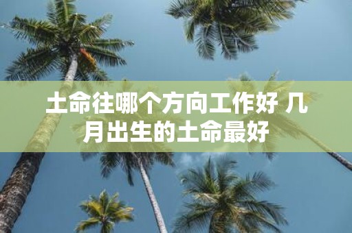 土命往哪个方向工作好 几月出生的土命最好