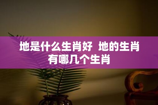 地是什么生肖好 地的生肖有哪几个生肖