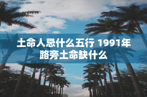 土命人忌什么五行 1991年路旁土命缺什么