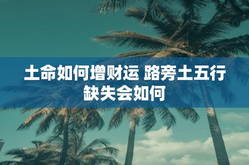 土命如何增财运 路旁土五行缺失会如何