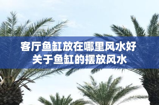 客厅鱼缸放在哪里风水好 关于鱼缸的摆放风水