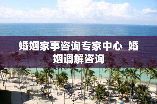婚姻家事咨询专家中心 婚姻调解咨询